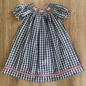 Shrimp & Grits Kids Smocked Bubblegum Machine Dress-size 3T